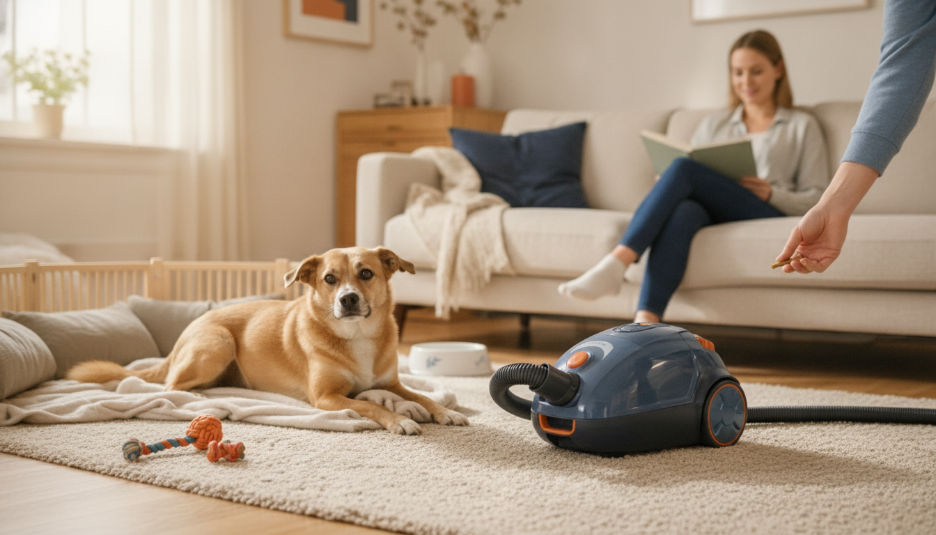 Calm Vacuum Training for Pets: Safe Zones & Steps